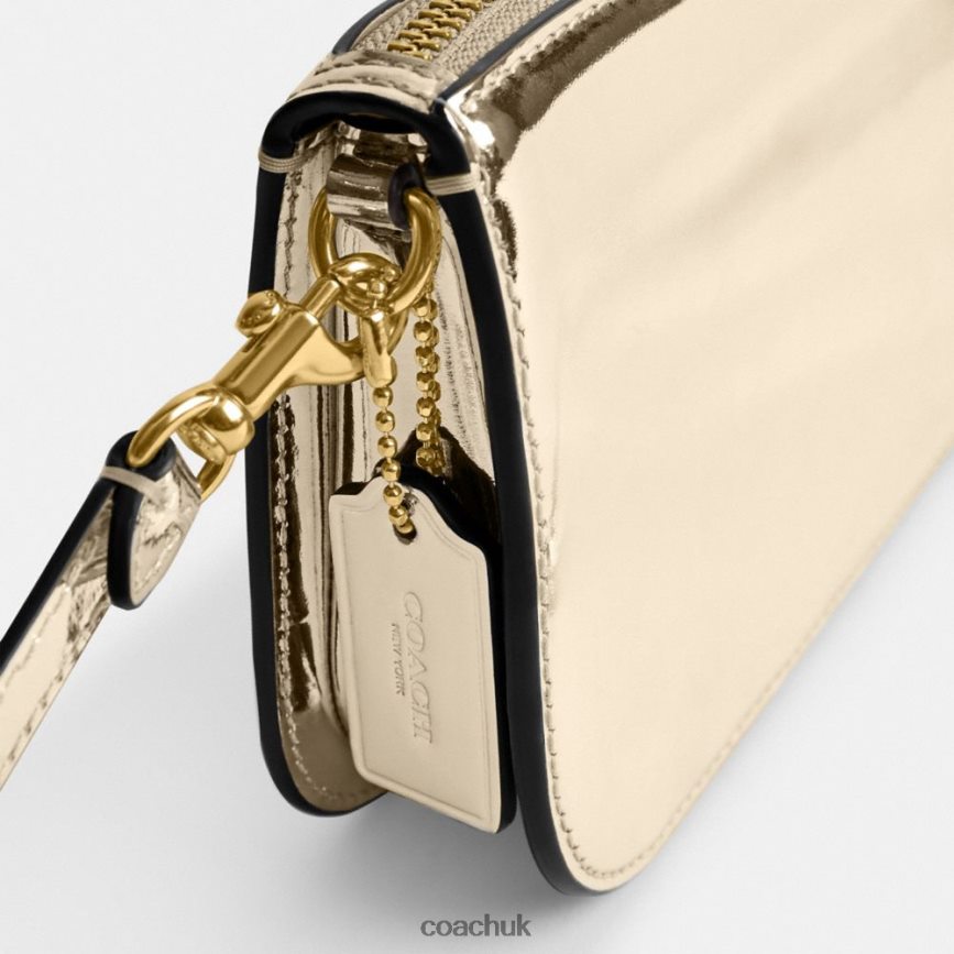 Coach Women PENN SHOULDER BAG IN SILVER METALLIC B4/Gold D0DL4468