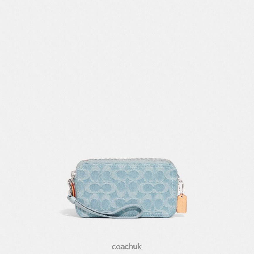 Coach Women KIRA CROSSBODY IN SIGNATURE DENIM LH/Pale Blue D0DL44312