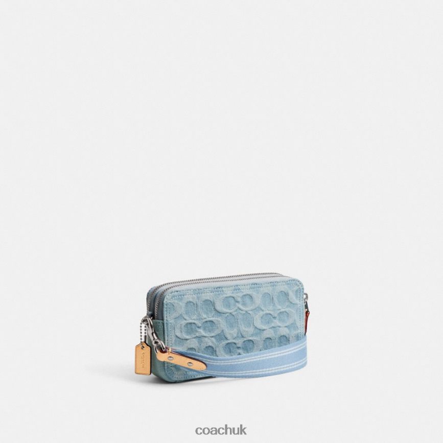 Coach Women KIRA CROSSBODY IN SIGNATURE DENIM LH/Pale Blue D0DL44312