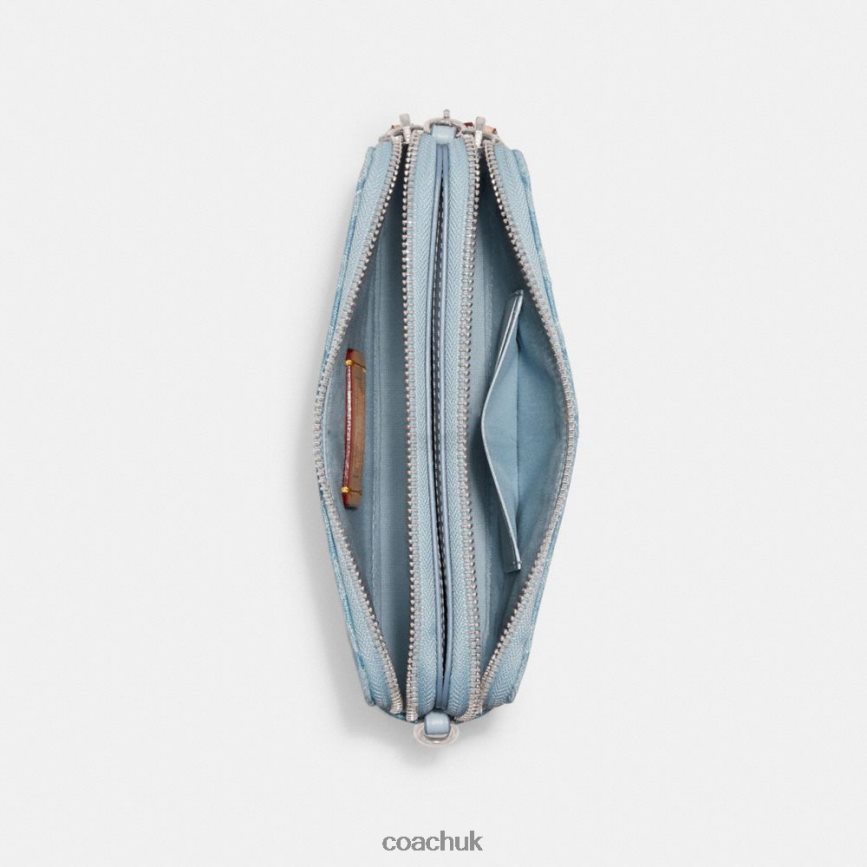 Coach Women KIRA CROSSBODY IN SIGNATURE DENIM LH/Pale Blue D0DL44312