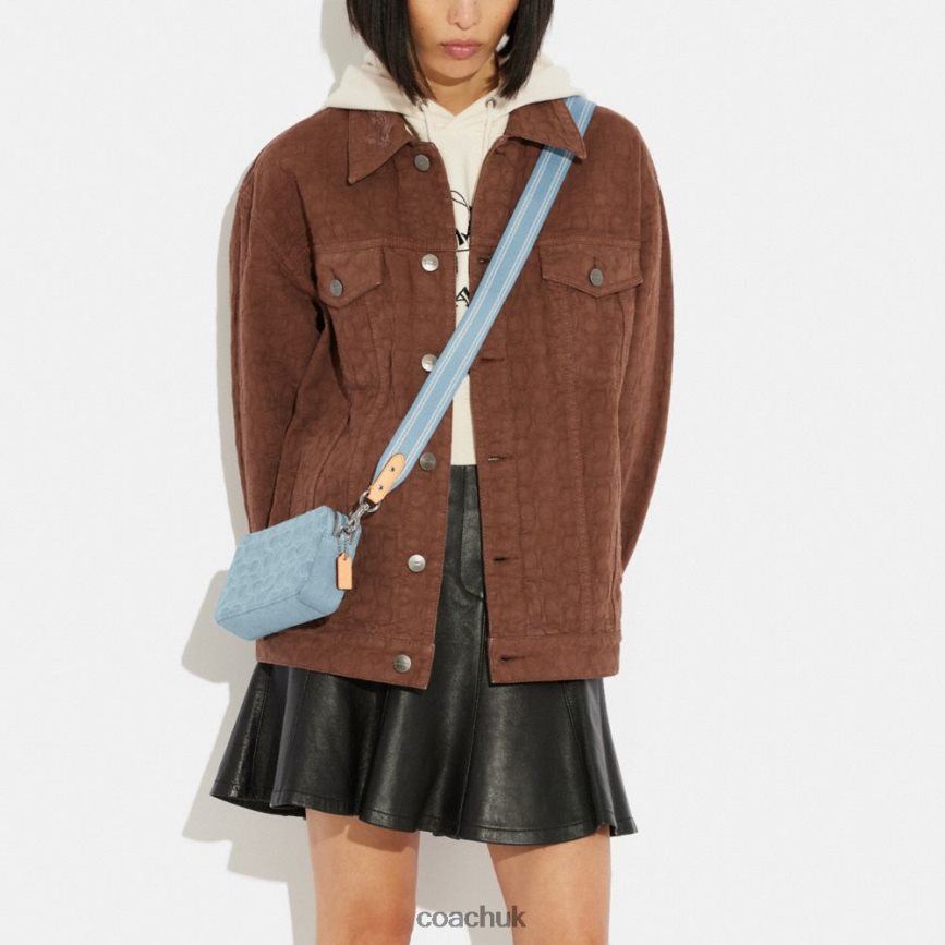 Coach Women KIRA CROSSBODY IN SIGNATURE DENIM LH/Pale Blue D0DL44312