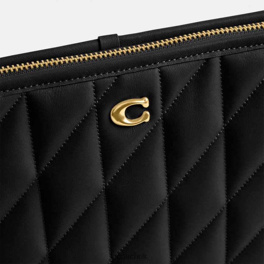 Coach Women POUCH 28 WITH PILLOW QUILTING B4/BLACK D0DL44308