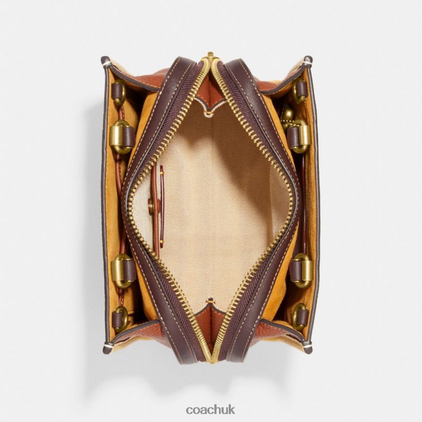 Coach Women ROGUE 20 IN COLORBLOCK REGENERATIVE LEATHER B4/Hay Multi D0DL4481