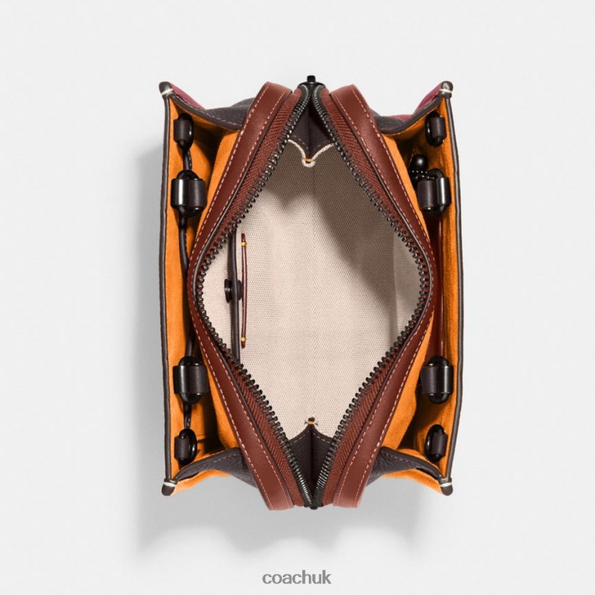 Coach Women ROGUE 20 IN COLORBLOCK REGENERATIVE LEATHER V5/Rouge Multi D0DL4484