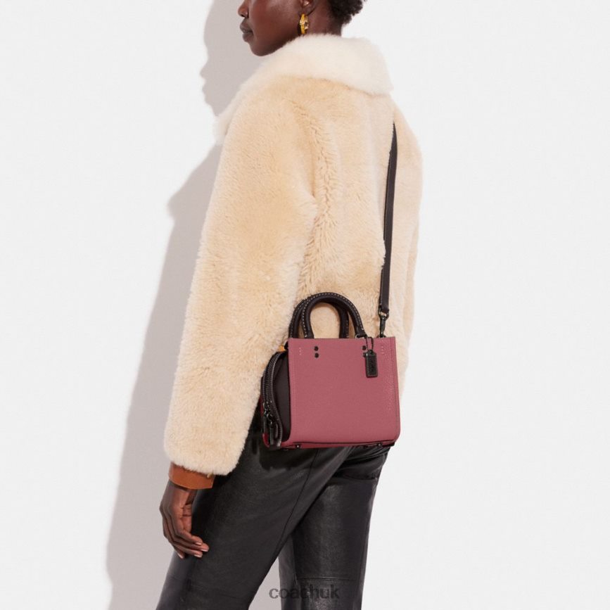 Coach Women ROGUE 20 IN COLORBLOCK REGENERATIVE LEATHER V5/Rouge Multi D0DL4484