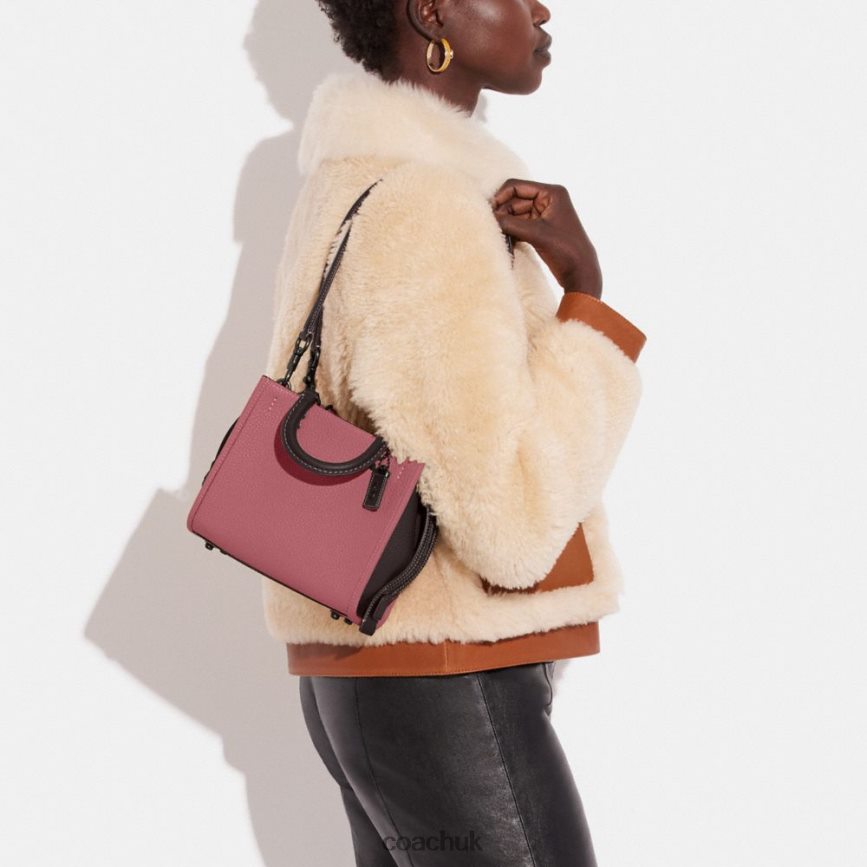 Coach Women ROGUE 20 IN COLORBLOCK REGENERATIVE LEATHER V5/Rouge Multi D0DL4484