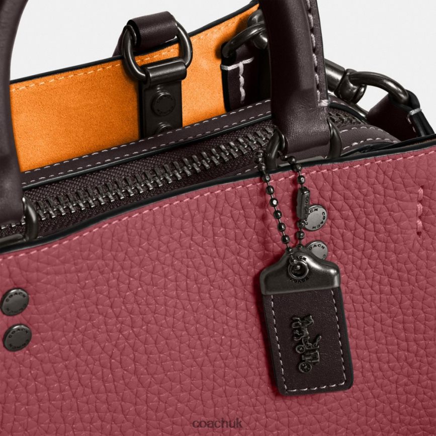 Coach Women ROGUE 20 IN COLORBLOCK REGENERATIVE LEATHER V5/Rouge Multi D0DL4484