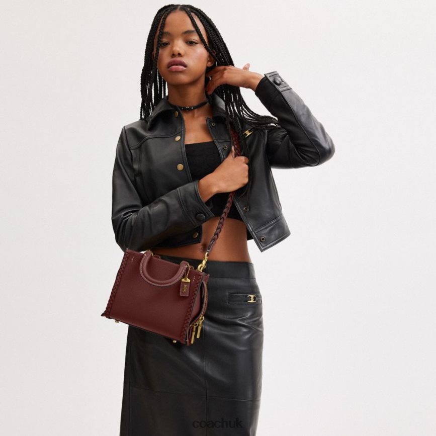 Coach Women ROGUE 20 WITH BRAID B4/WINE D0DL4480