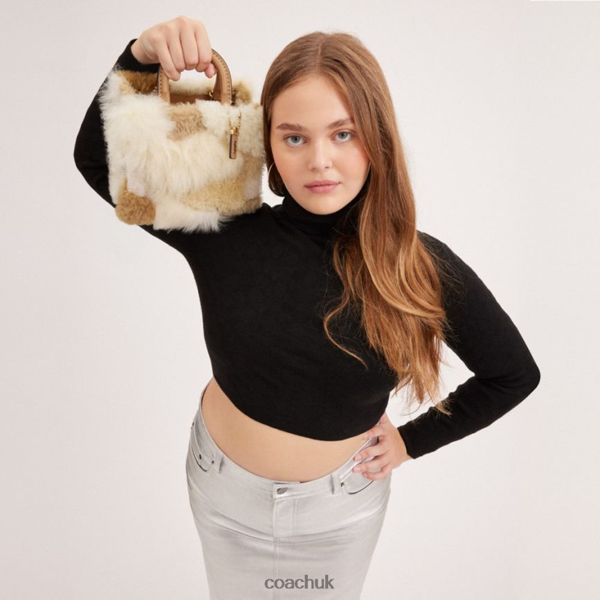 Coach Women ROGUE 20 WITH PATCHWORK B4/NATURAL MULTI D0DL4487