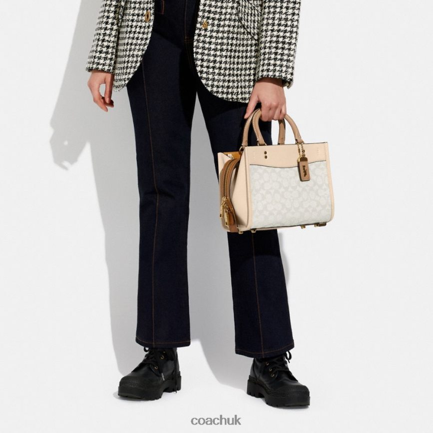 Coach Women ROGUE 25 IN SIGNATURE TEXTILE JACQUARD B4/Chalk Ivory Multi D0DL4479