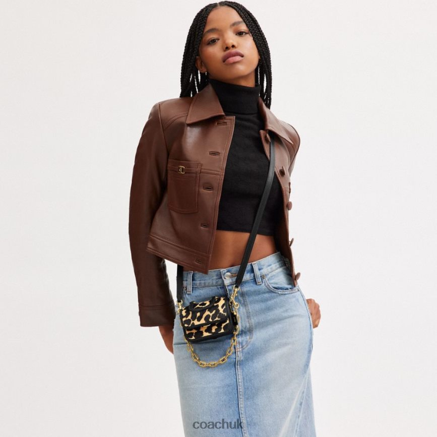 Coach Women ROGUE TOP HANDLE 12 WITH LEOPARD PRINT B4/Leopard D0DL4493