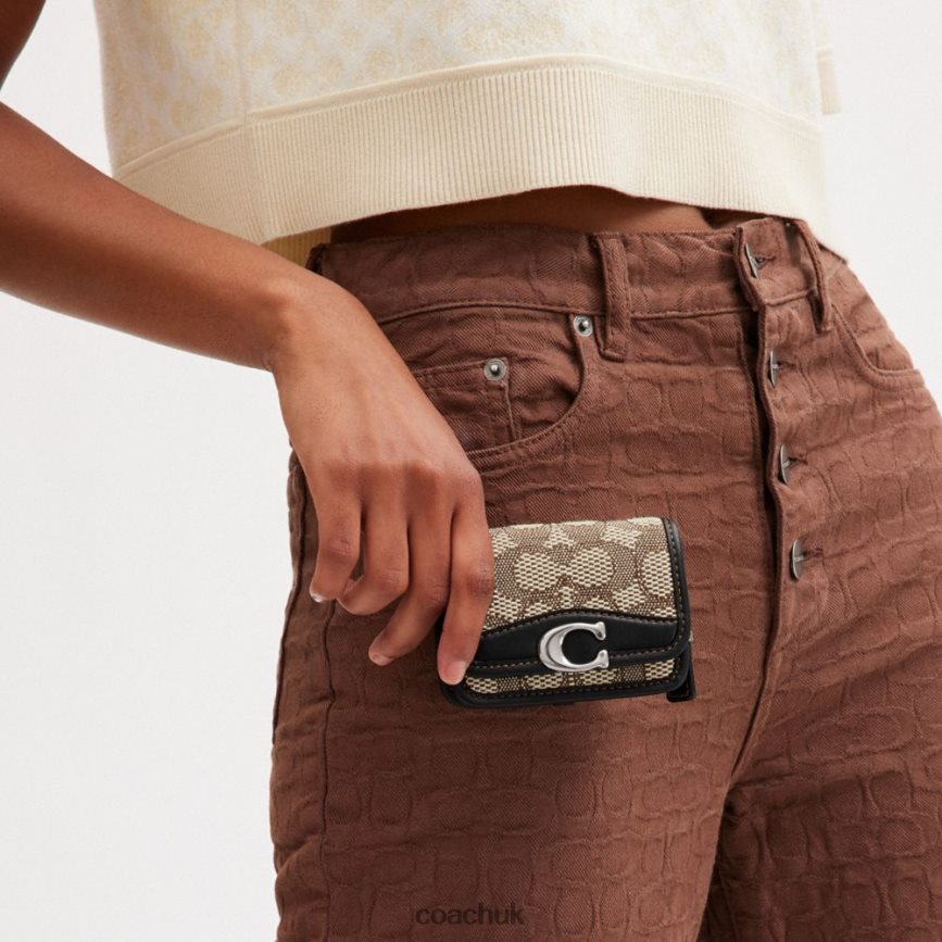 Coach Women BANDIT CARD CASE BELT BAG IN SIGNATURE JACQUARD LH/Cocoa Black D0DL44191