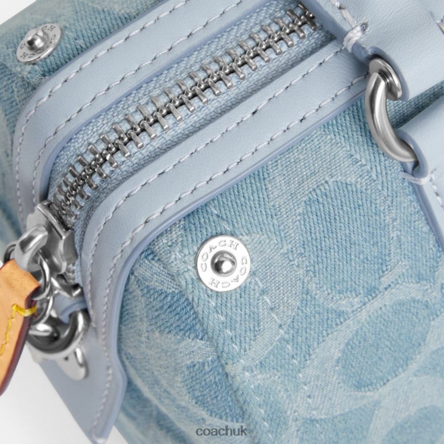 Coach Women RUBY SATCHEL 18 IN SIGNATURE DENIM LH/Pale Blue D0DL44198