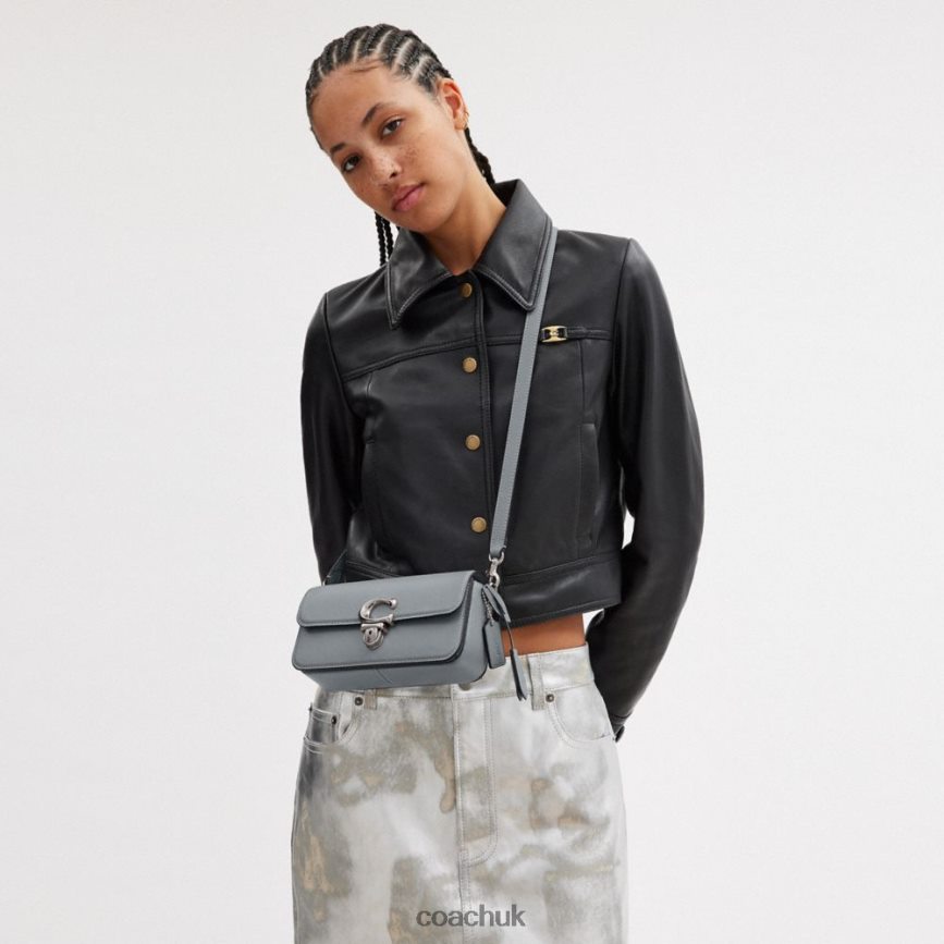 Coach Women STUDIO BAGUETTE BAG LH/Grey Blue D0DL44190