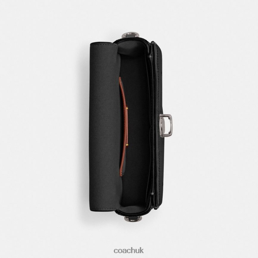 Coach Women STUDIO BAGUETTE BAG WITH SEQUINS LH/Black D0DL44183