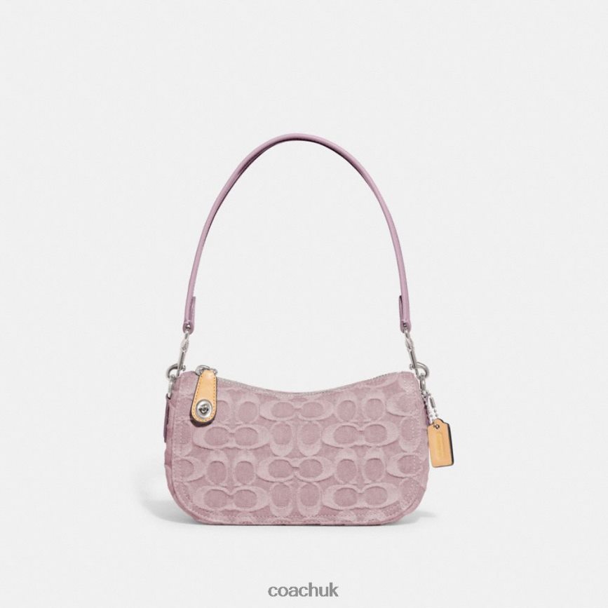 Coach Women SWINGER 20 IN SIGNATURE DENIM LH/Pale Purple D0DL44199