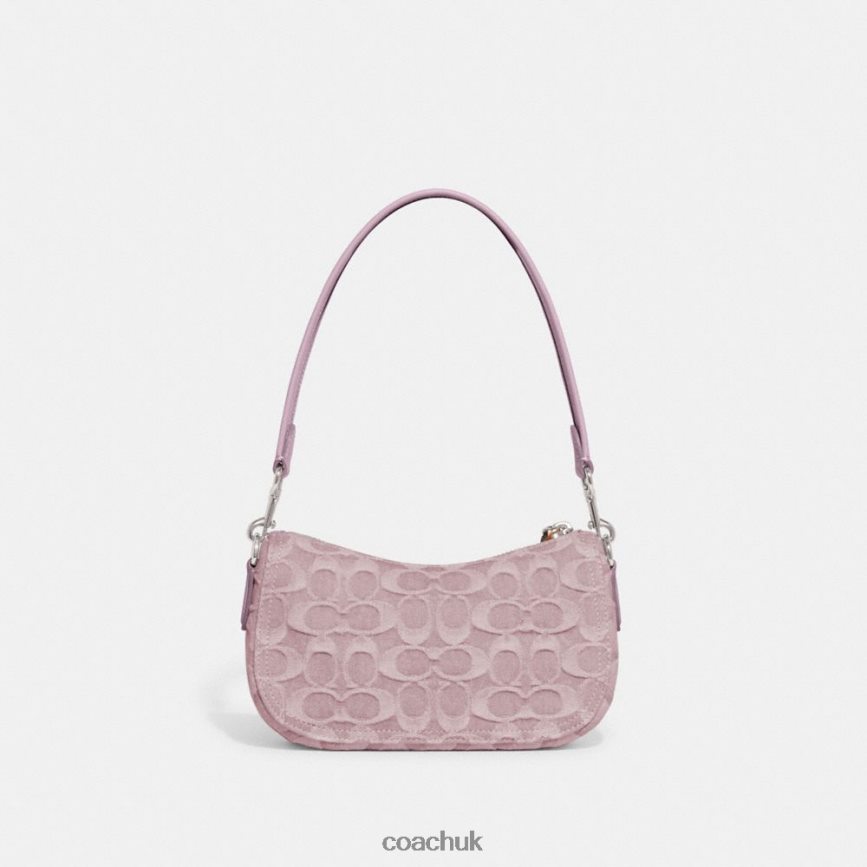 Coach Women SWINGER 20 IN SIGNATURE DENIM LH/Pale Purple D0DL44199