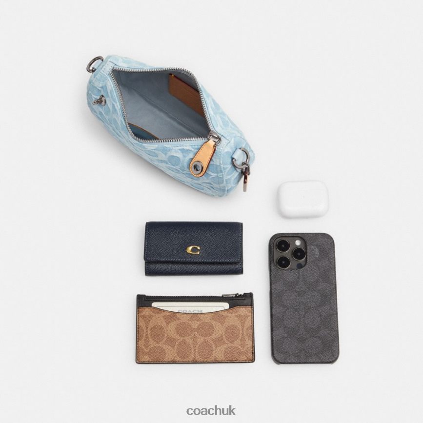 Coach Women SWINGER 20 IN SIGNATURE DENIM LH/Pale Purple D0DL44199