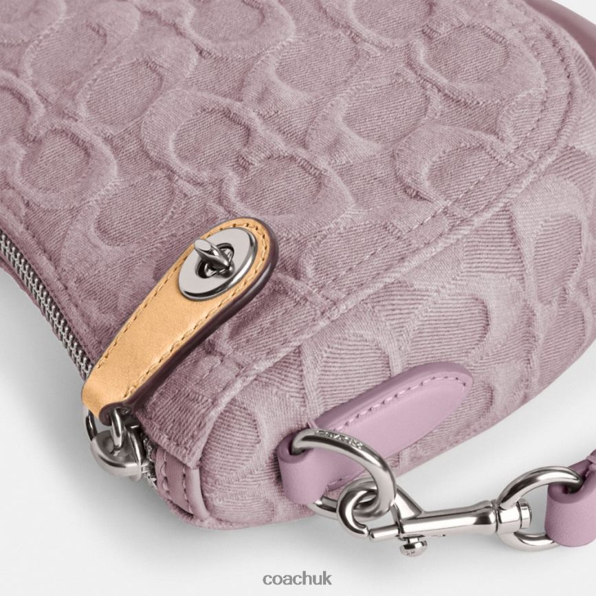 Coach Women SWINGER 20 IN SIGNATURE DENIM LH/Pale Purple D0DL44199