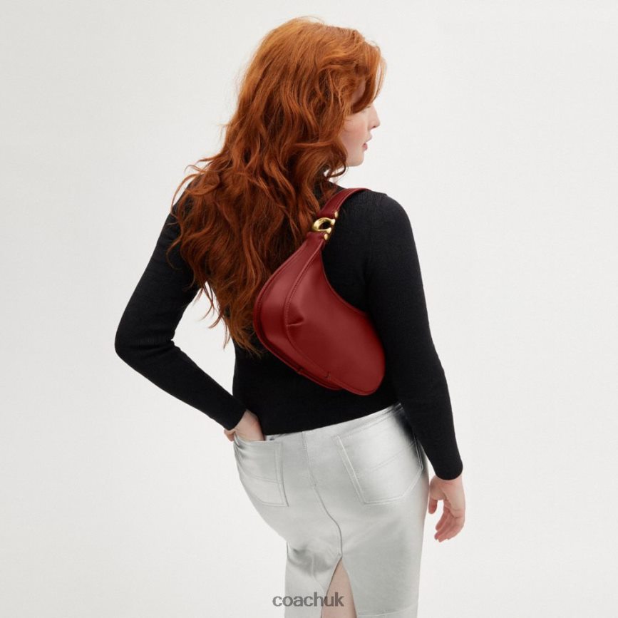 Coach Women EVE SHOULDER BAG B4/Enamel Red D0DL44280