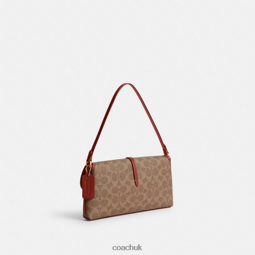 Coach Women HAMPTONS BAG IN SIGNATURE CANVAS B4/Tan Rust D0DL44257