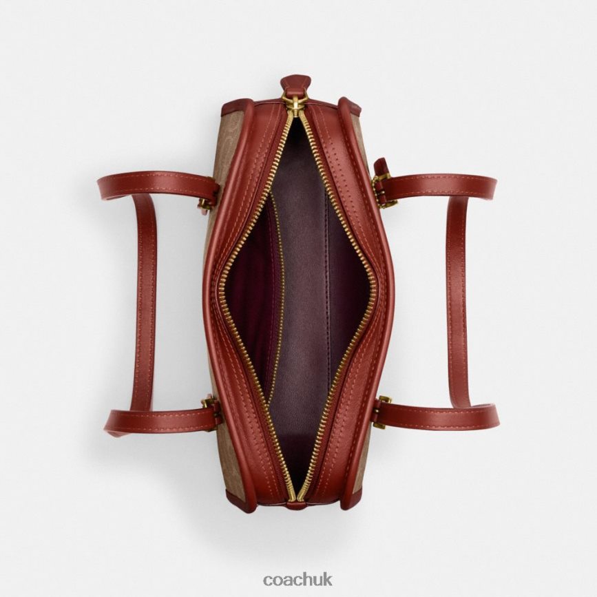 Coach Women SWING ZIP IN SIGNATURE CANVAS B4/Tan Rust D0DL44268