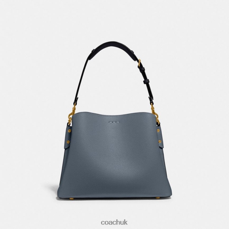Coach Women WILLOW SHOULDER BAG IN COLORBLOCK B4/DENIM D0DL44265