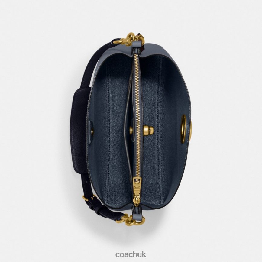 Coach Women WILLOW SHOULDER BAG IN COLORBLOCK B4/DENIM D0DL44265