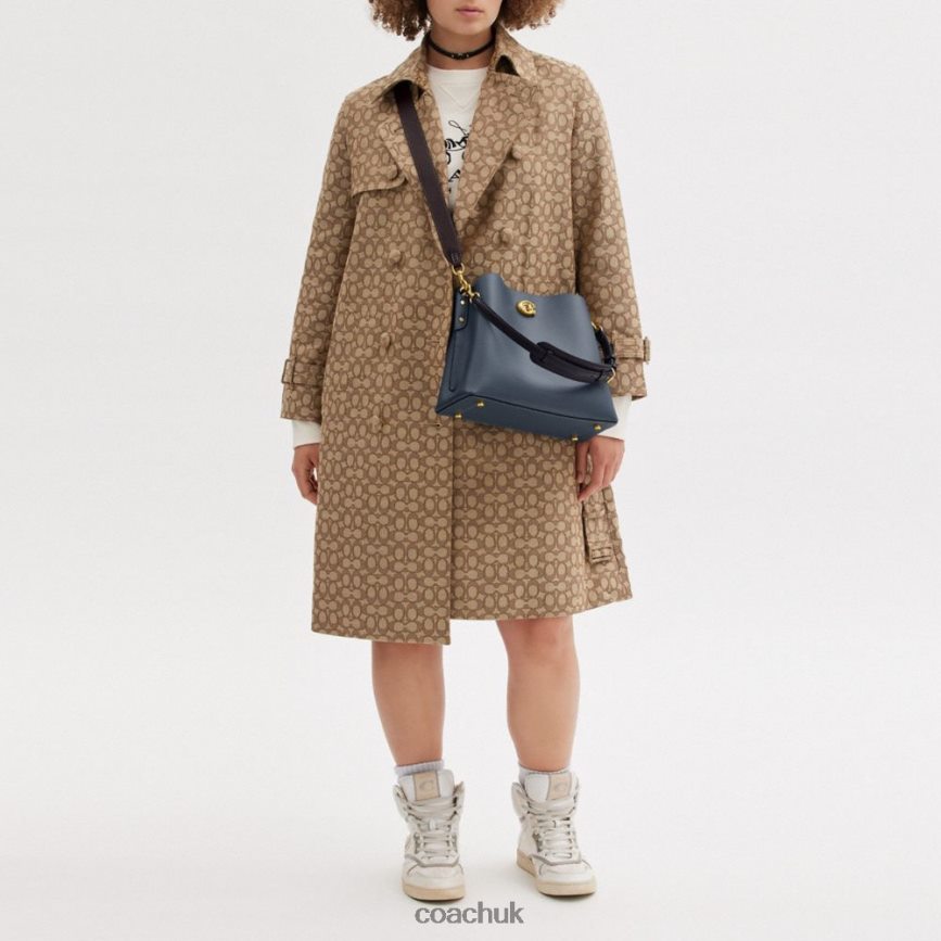 Coach Women WILLOW SHOULDER BAG IN COLORBLOCK B4/DENIM D0DL44265