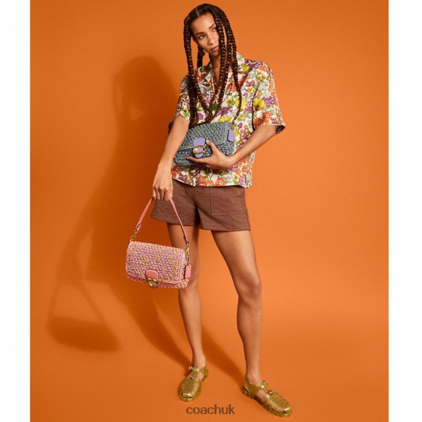 Coach Women SOFT TABBY SHOULDER BAG B4/Pink/Orange D0DL44134