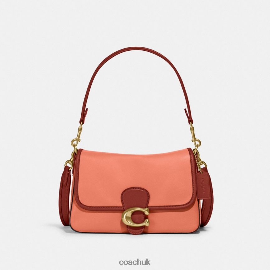 Coach Women SOFT TABBY SHOULDER BAG IN COLORBLOCK B4/Light Coral Multi D0DL44126