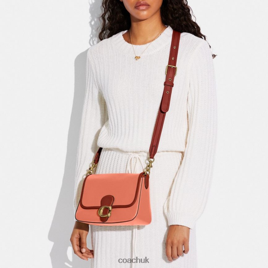 Coach Women SOFT TABBY SHOULDER BAG IN COLORBLOCK B4/Light Coral Multi D0DL44126