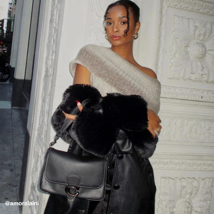 Coach Women SOFT TABBY SHOULDER BAG V5/Black D0DL44103