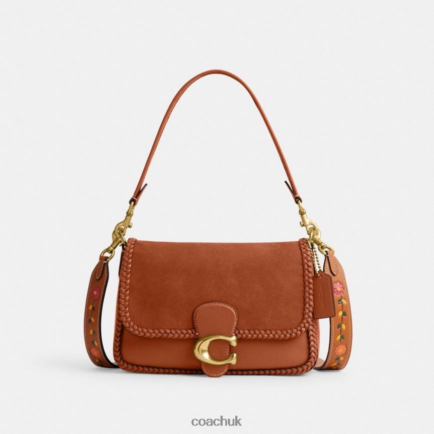 Coach Women SOFT TABBY SHOULDER BAG WITH BRAID B4/Burnished Amber D0DL44122