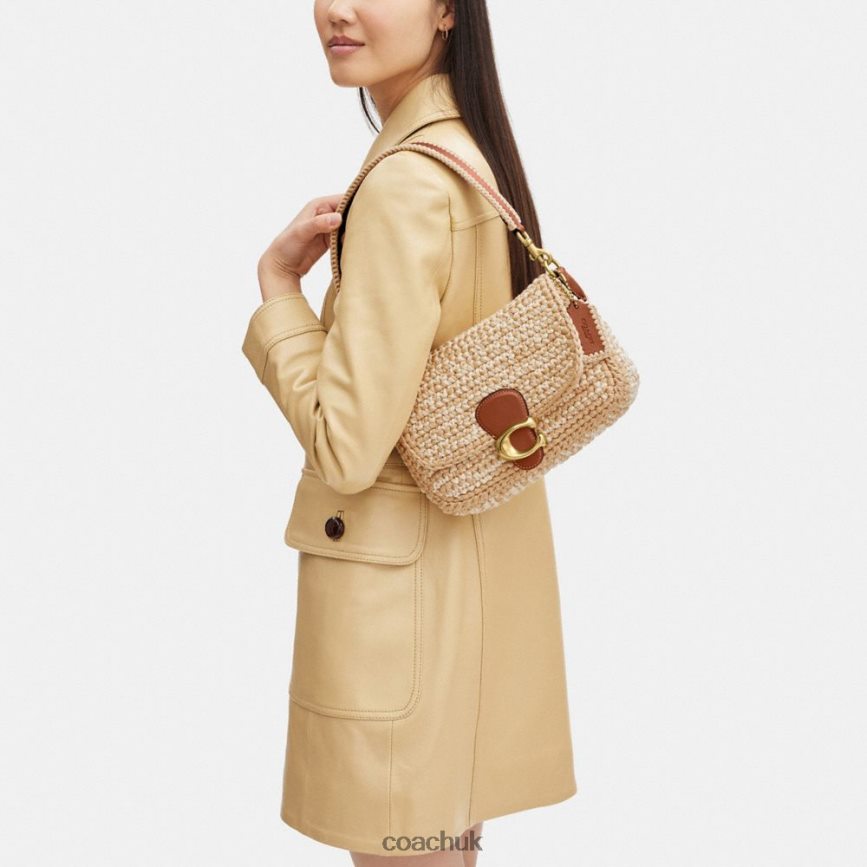 Coach Women SOFT TABBY SHOULDER BAG WITH CROCHET B4/Ivory Multi D0DL44131