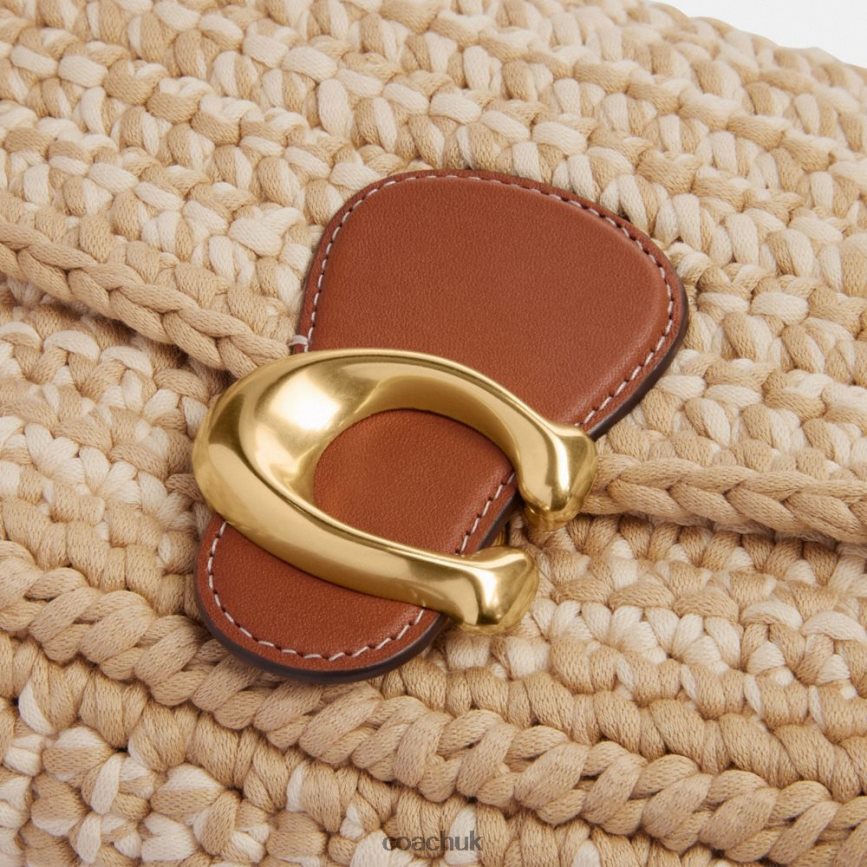 Coach Women SOFT TABBY SHOULDER BAG WITH CROCHET B4/Ivory Multi D0DL44131