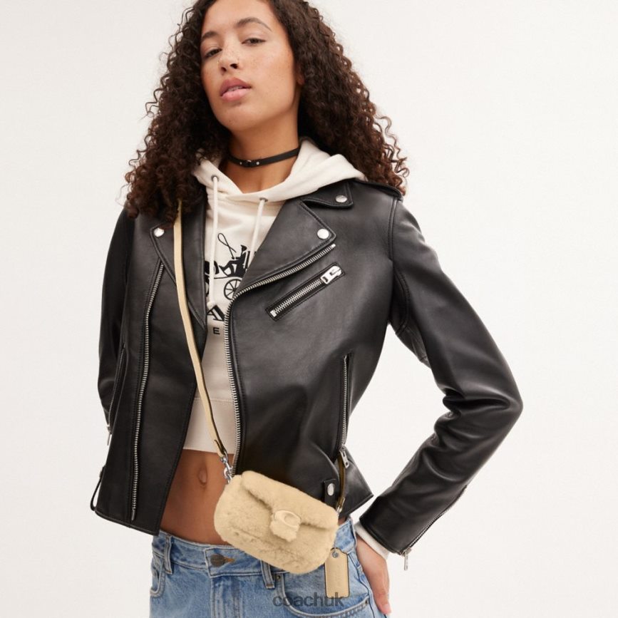 Coach Women TABBY 12 IN SHEARLING LH/Cream D0DL4497