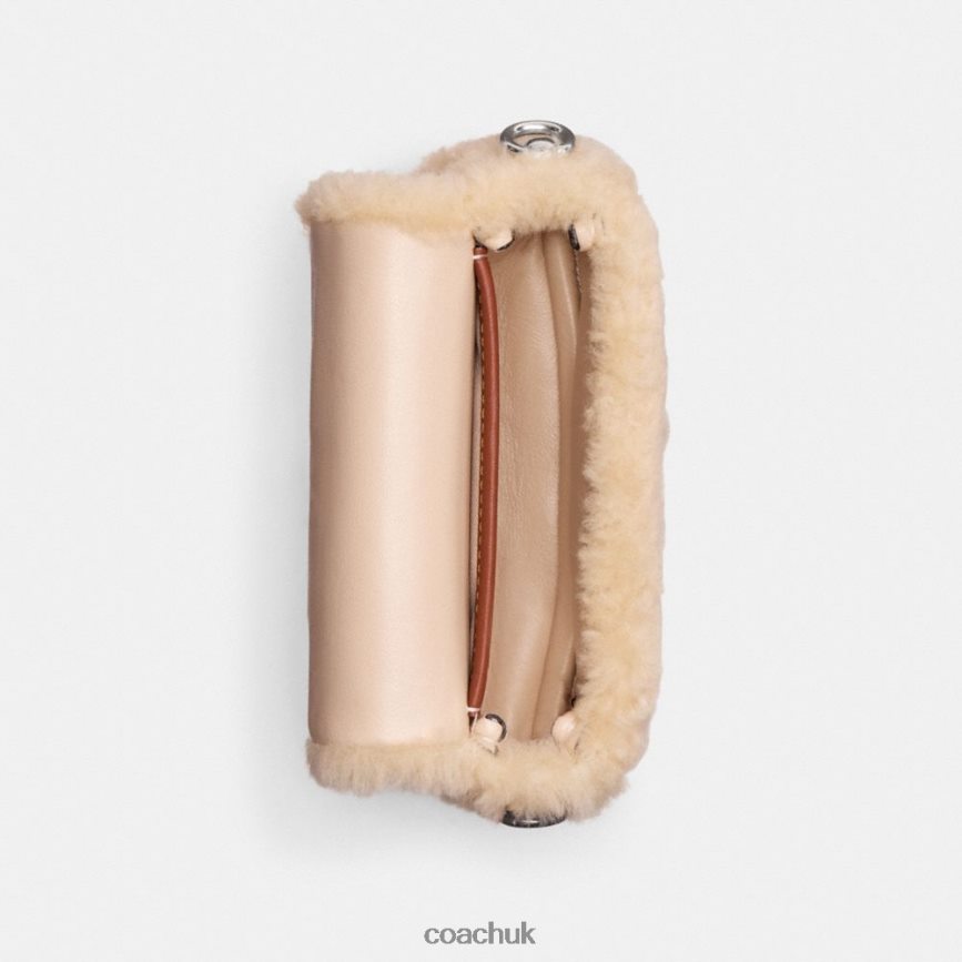 Coach Women TABBY 12 IN SHEARLING LH/Cream D0DL4497