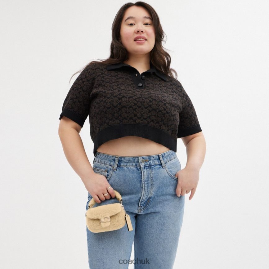 Coach Women TABBY 12 IN SHEARLING LH/Cream D0DL4497