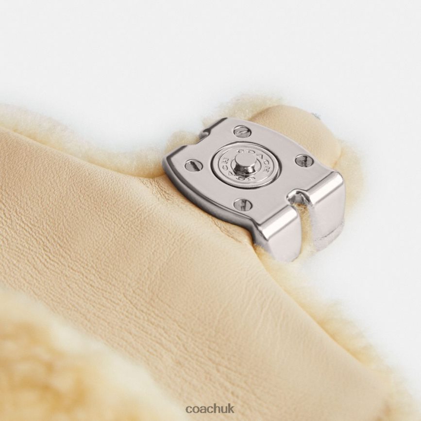 Coach Women TABBY 12 IN SHEARLING LH/Cream D0DL4497