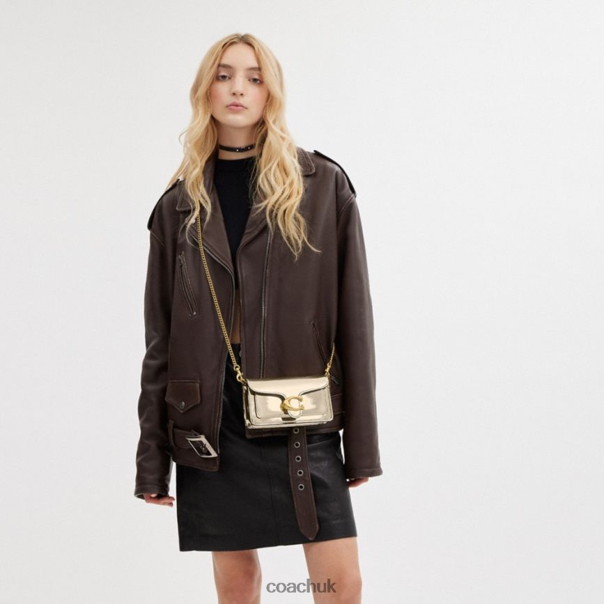 Coach Women TABBY CROSSBODY IN SILVER METALLIC B4/Gold D0DL44111