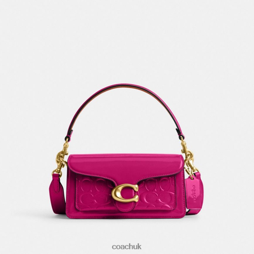 Coach Women TABBY SHOULDER BAG 20 IN SIGNATURE LEATHER B4/MAGENTA D0DL44146