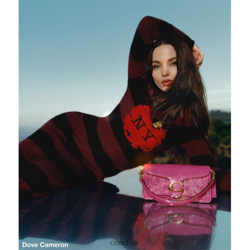 Coach Women TABBY SHOULDER BAG 20 IN SIGNATURE LEATHER B4/MAGENTA D0DL44146