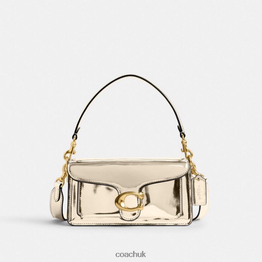 Coach Women TABBY SHOULDER BAG 20 IN SILVER METALLIC B4/Gold D0DL44108