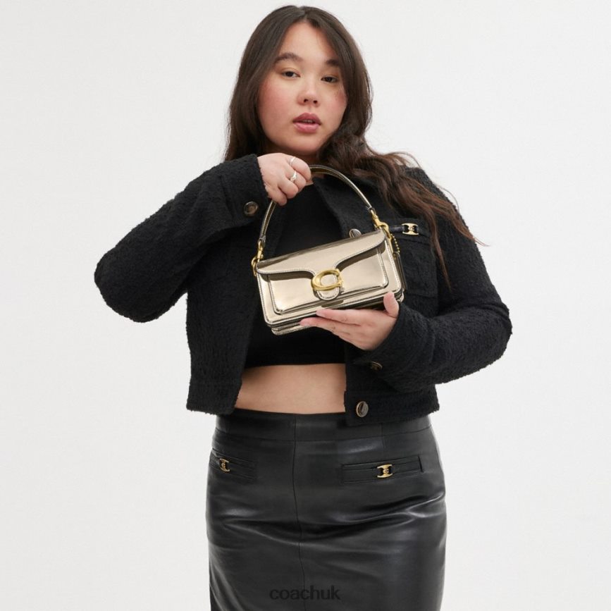 Coach Women TABBY SHOULDER BAG 20 IN SILVER METALLIC B4/Gold D0DL44108