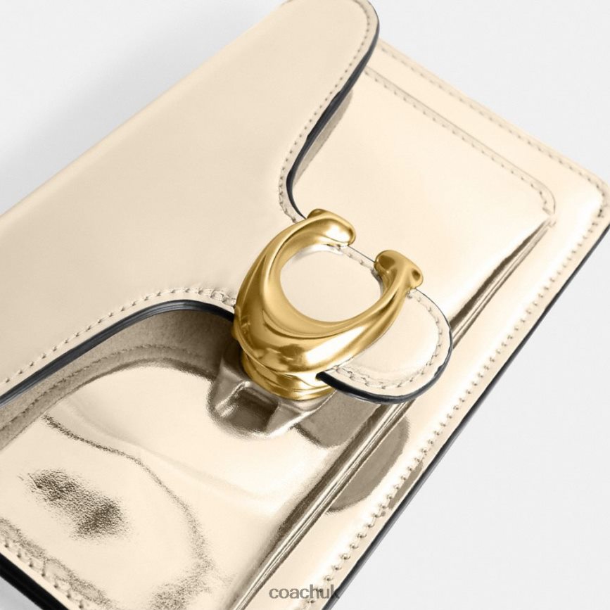 Coach Women TABBY SHOULDER BAG 20 IN SILVER METALLIC B4/Gold D0DL44108