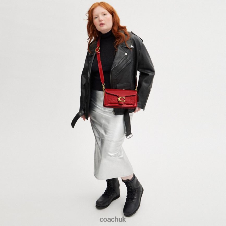 Coach Women TABBY SHOULDER BAG 26 IN SIGNATURE LEATHER B4/RED D0DL44144