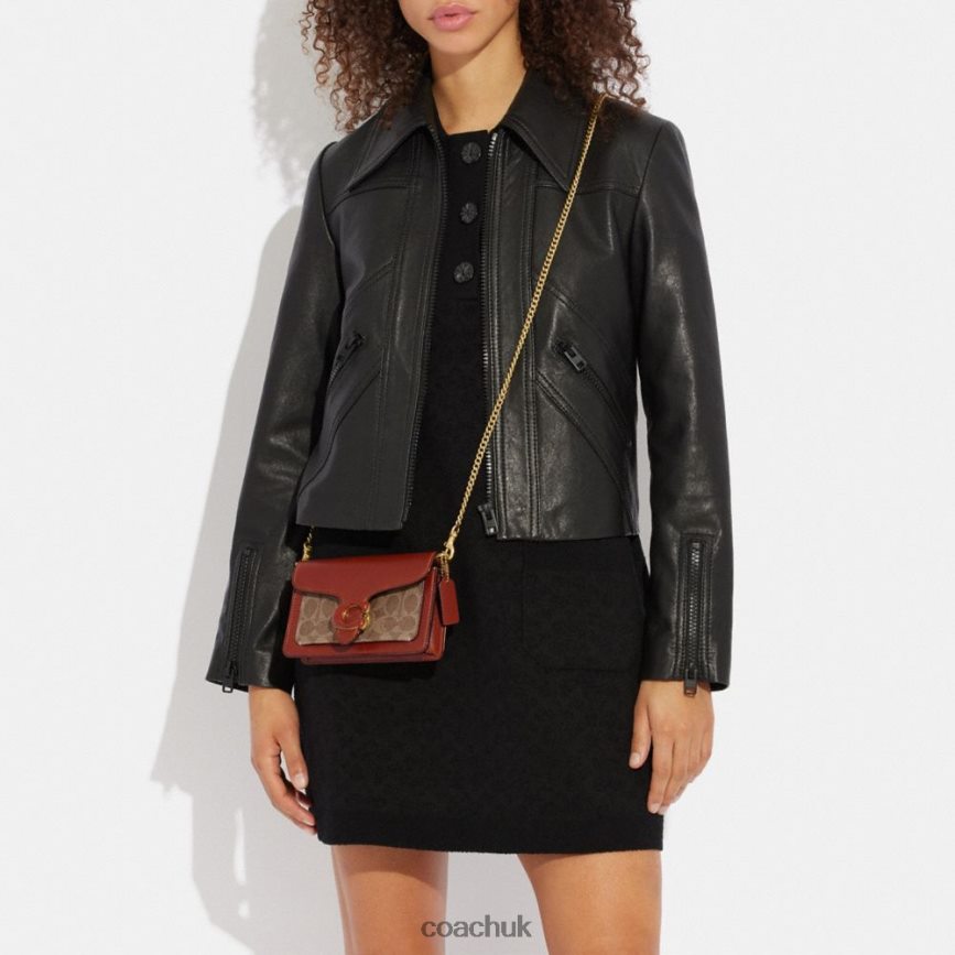 Coach Women TABBY WRISTLET IN SIGNATURE CANVAS B4/Tan Rust D0DL44160