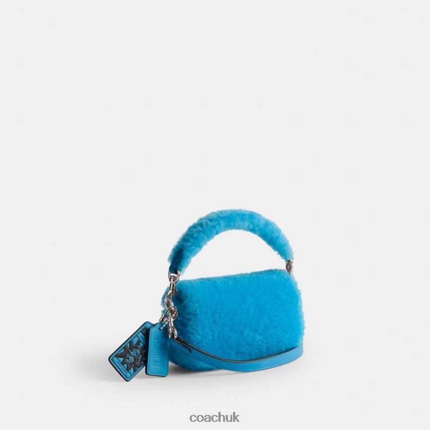 Coach Women THE LIL NAS X DROP TABBY 12 IN SHEARLING LH/Montero Blue D0DL4499