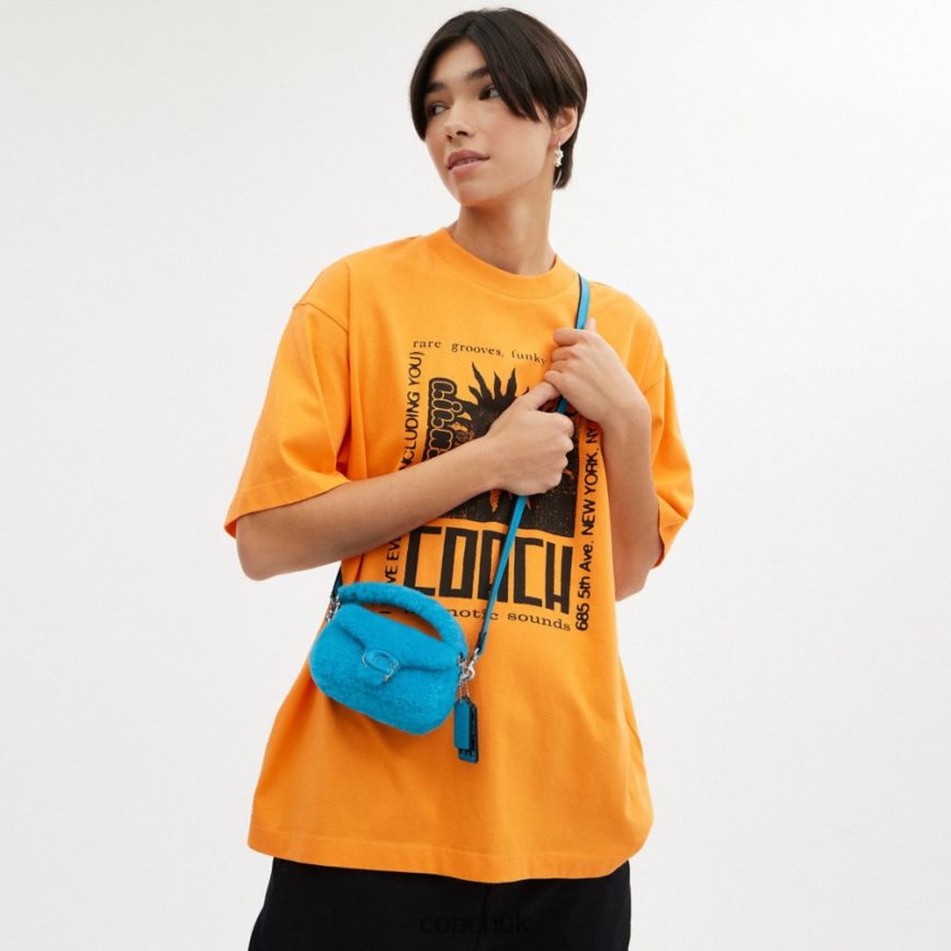 Coach Women THE LIL NAS X DROP TABBY 12 IN SHEARLING LH/Montero Blue D0DL4499